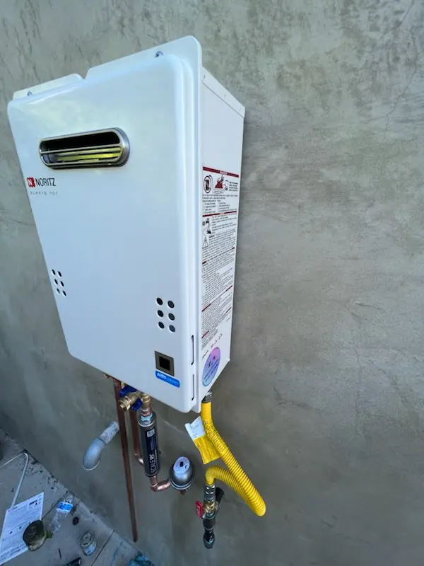 Tankless water heater installation for Mountview homes
